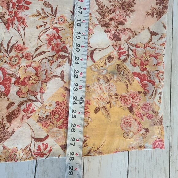 Lauren Conrad Floral 3/4 Sleeve Tunic Top Plus Size 2X Cottage Fall NEW - Picture 6 of 8